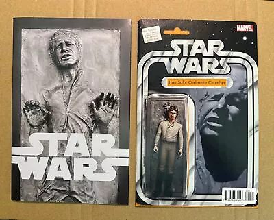 Buy Star Wars #45 & Han Solo #1 Jtc Han Solo Carbonite Negative Wash Covers • 31.56£