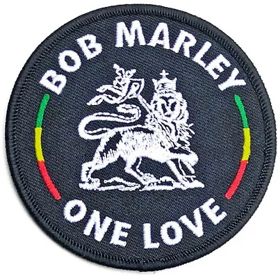 Buy BOB MARLEY Iron-On Woven Patch: Lion One Love: Official Licenced Merch Gift • 4.30£