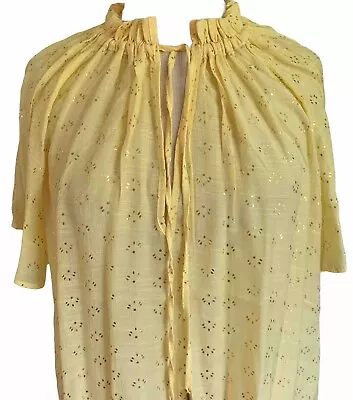 Buy HARVE BENARD 3X Yellow Plus Size Short Sleeve Women's  Blouse Top Shirt • 37.64£