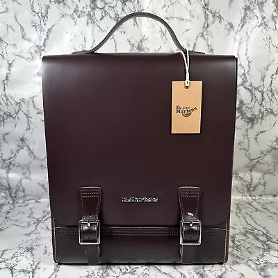 Buy DR MARTENS Burgundy Box Backpack Kiev Smooth Leather BNWT Authentic Laptop Bag • 104.99£
