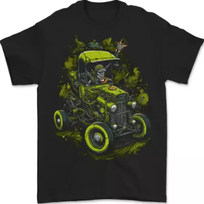 Buy Zombie Hot Rod Halloween Horror Mens T-Shirt 100% Cotton • 8.49£