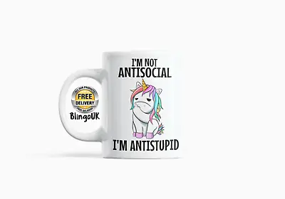 Buy Unicorn Mug - Antisocial Adult Humor - Magic Mug - Christmas, Birthday, Gift • 10.99£