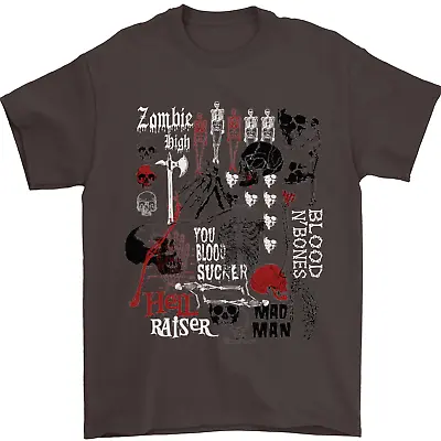 Buy Zombie Halloween Vampire Dracula Skull Mens T-Shirt 100% Cotton • 8.49£