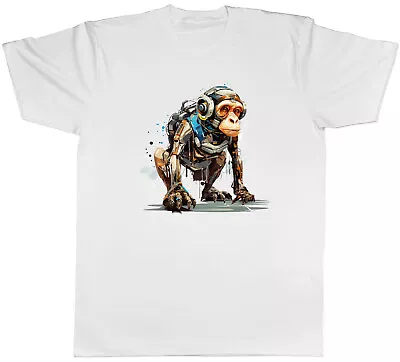 Buy Monkey AI Robot Mens T-Shirt Future Machine Robotic Tee Gift • 8.99£