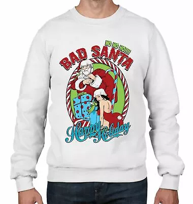 Buy Bad Santa Happy Holidays Bah Humbug Christmas Men's Sweater  Jumper • 22.95£