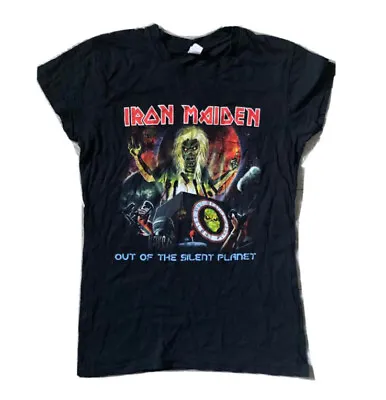 Buy Iron Maiden Out Of The Silent Planet Womens T Shirt Size M • 18£