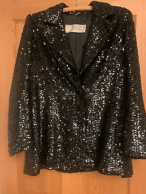 Buy Nina Ricci Original  Boutique  Paris Black Sequinned Jacket • 75£