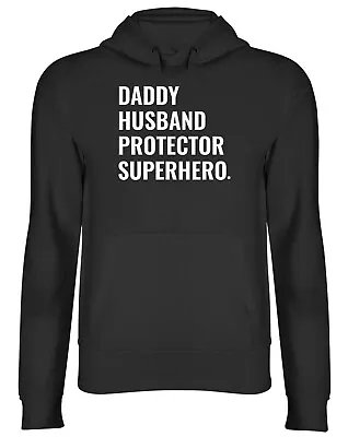 Buy Daddy Husband Protector Superhero Mens Womens Hooded Top Hoodie • 17.99£