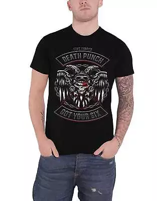 Buy Five Finger Death Punch Biker Badge T Shirt • 17.95£