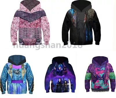 Buy Kids Descendants 3D Print Hoodie Cosplay Costume Pullover Sweatshirt Hooded Coat • 15£