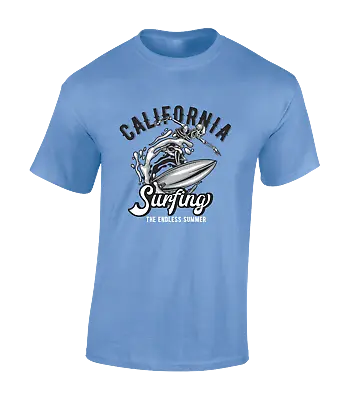 Buy California Surfing Mens T Shirt Surfer Surfboard Summer Holiday Clothing Top • 7.99£