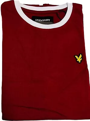 Buy Lyle And Scott Short Sleeve Contrast Crew Neck T-shirt Brand New • 10.20£