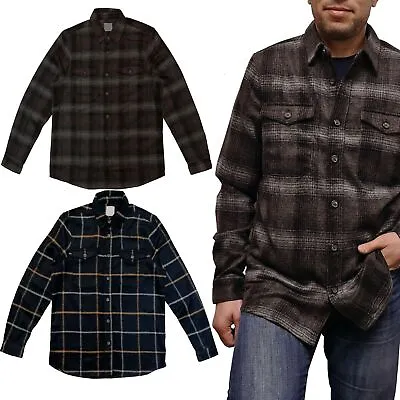 Buy Mens Ex Store Flannel Soft Brush Shirt Lumberjack Heavy Check Winter Jacket Top • 11.25£