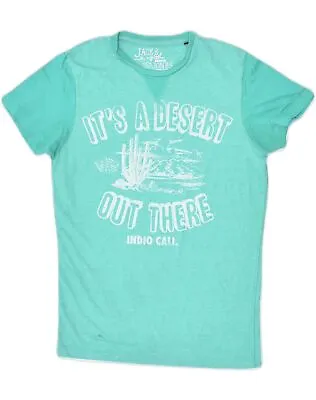 Buy JACK & JONES Mens Graphic T-Shirt Top Small Turquoise TN51 • 7.26£