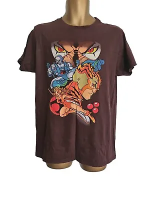 Buy Vintage Changes Thundercats Pre Shrunk Brown Short Sleeve T-shirt Size L 90s 80s • 29.99£