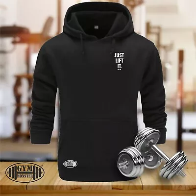 Buy Just Lift It Hoodie Pocket Gym Clothing Bodybuilding Training Workout Boxing Top • 20.99£