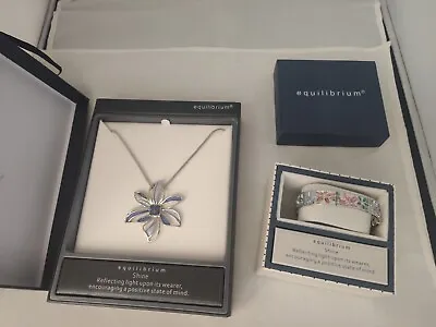 Buy Equilibrium Jewellery Set Flower Bracelet Necklace  • 14.99£