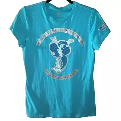 Buy Disney The Little Mermaid Womens Short Sleeve T-Shirt Glitter Graphic Medium • 12.30£