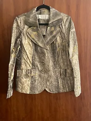Buy Ladies Air Field Designer Gold Mix Jacket Size 14 • 21£