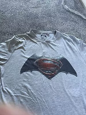 Buy DC Batman V Superman T Shirt Men’s Graphic Print XL Short Sleeve Grey Crew Neck • 4.99£