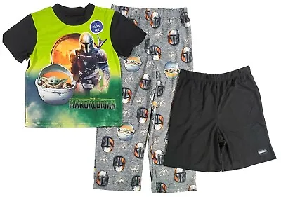 Buy Star Wars Pajamas Boys Small 6 Baby Yoda Mandalorian Shirt Pant 3-Piece PJ Set • 15.06£