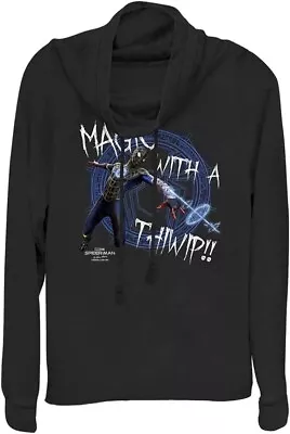 Buy Marvel Spider-Man: No Way Home Thiwip Cowl Neck Long Sleeve Knit Top Black Small • 12.19£