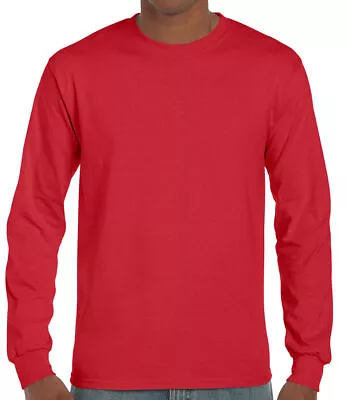 Buy Gildan Men's Long Full Sleeve T-Shirt Classic Crew Neck Casual Heavy Cotton TOP • 9.59£