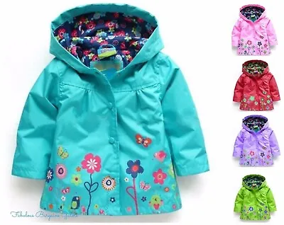 Buy New Baby Girls Jacket Toddler Hooded Flower Lightweight Autumn Kids Summer Coat • 16.99£