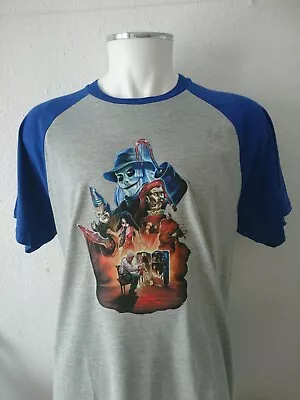 Buy Mens T Shirts Xl Gray And Blue With Puppet Master Print • 7£