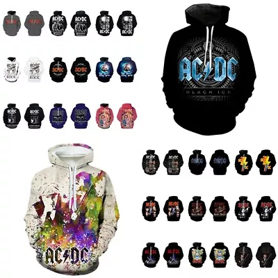 Buy 2024 Adult ACDC Rock Band Hoodies Sweatshirt Pullover Coat Hooded Top Gifts UK~ • 21.47£