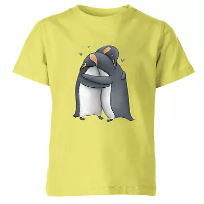 Buy Penguin Hug Kids T Shirt Funny Friendship Siblings Hugging Boys Girls Tee • 9.99£
