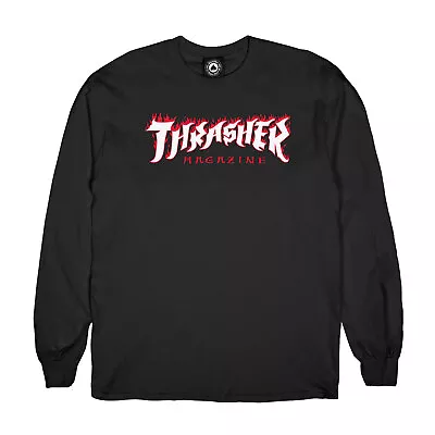 Buy Thrasher Magazine Men's Possessed Logo Black Long Sleeve T Shirt Clothing App • 28.24£