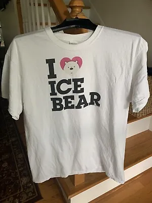 Buy We Bare Bears I Heart Ice Bear T-Shirt Size L 2015  • 11.34£