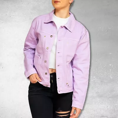 Buy Womens Denim Jacket Cotton Heavy Washed Jeans Coat Ladies Casual Stretch Top UK • 12.99£