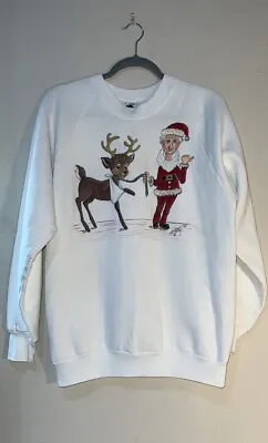 Buy VTG 92’ Christmas Humor Cartoon Sweater • 76.25£