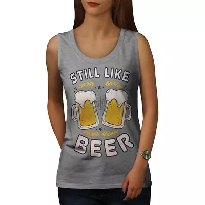 Buy Wellcoda Like Beer Funny Womens Tank Top, Friendship Athletic Sports Shirt • 15.99£