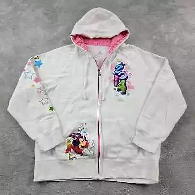 Buy Disney Hoodie Womens XL White Walt Disney World 2014 Park Sweater Mickey Donald • 21.64£