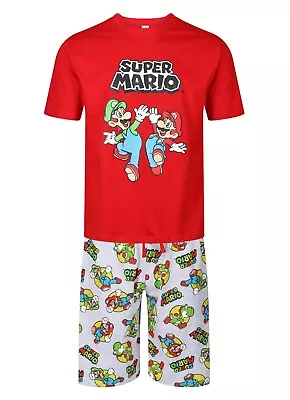 Buy Mens Short Pyjamas Character Super Mario Night Lounge Sleep PJ Sets M-2XL New • 11.99£