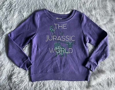Buy Jurassic World Sweatshirt Girls Medium 7-8 Purple Pullover Shirt Fleece • 14.21£