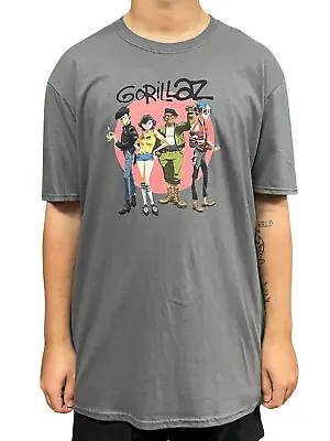 Buy Gorillaz Group Circle Rise CHARCOAL Unisex Official T Shirt Various Sizes • 15.99£