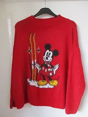 Buy H&m For Disney Mickey Mouse Christmas Jumper Xxl/size 24-26 • 7.95£