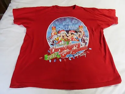 Buy Disneyland Walt Disney World Red Christmas T.shirt Uk 16 Xl Mickey Minnie Mouse • 5.99£