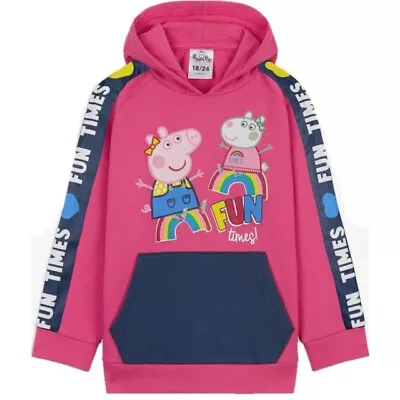 Buy Girls Kids Peppa Pig Hoodie Hoody Sweatshirt Top Jumper Age 1 2 3 4 5 6 Years • 7.99£
