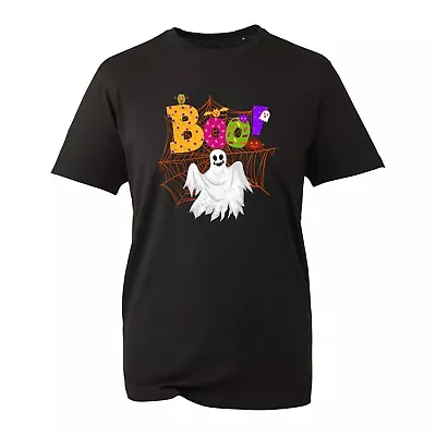 Buy Boo Halloween T-Shirt, Spider Pumpkin Trick Or Treat Happy Halloween Unisex Top • 8.99£
