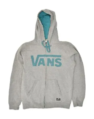 Buy VANS Mens Graphic Zip Hoodie Sweater Medium Grey Cotton AI58 • 14.53£