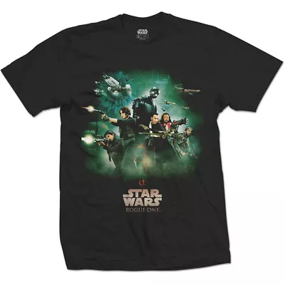 Buy Star Wars Black Men's T-Shirt Rogue One Rebels Poster • 7.89£