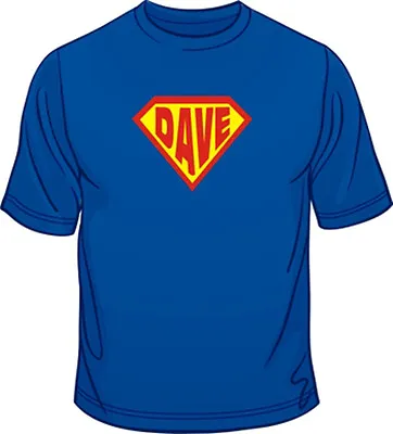 Buy Mens Super Hero T Shirt Custom Name Printed Emblem Regular Fit Cotton Top   • 11.99£