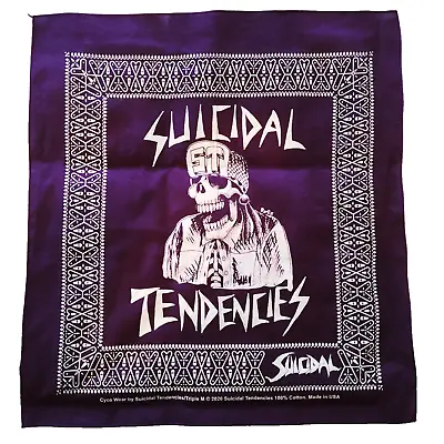 Buy SUICIDAL TENDENCIES Band Merch Purple Cotton Bandana Scarf 20  X 21.5  • 10.43£