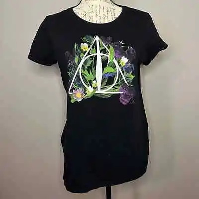 Buy Harry Potter Deathly Hallows Floral T-Shirt Kids XL • 13.31£