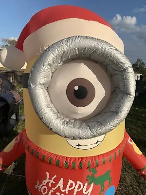 Buy Gemmy 9’ft. Christmas Minion Carl In Sweater Lighted Airblown Inflatable • 189.98£